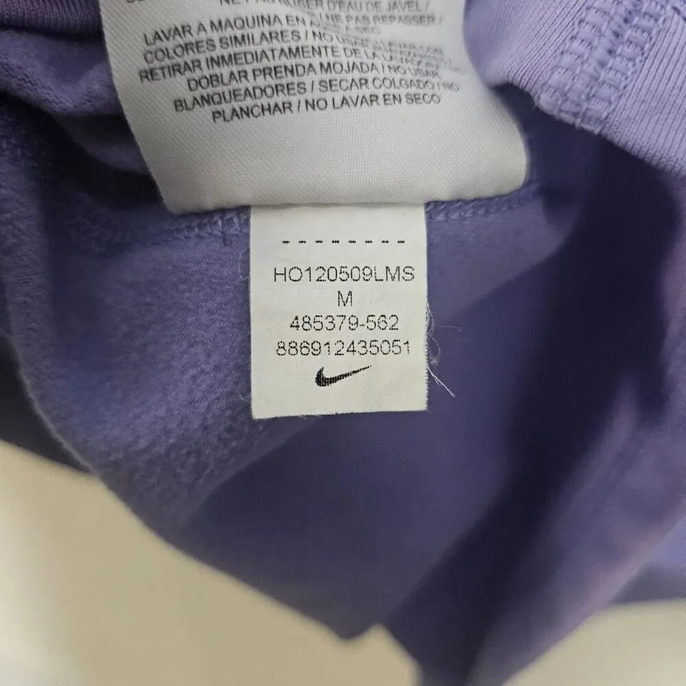 Nike 485378 Pro Hyoerwarm Mock Neck Active Running Tshirt Purple Womens Medium